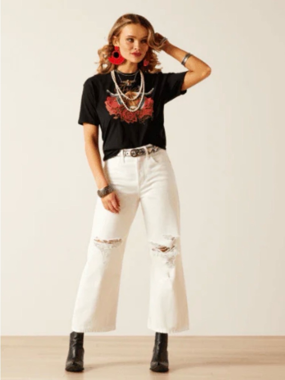 Ariat Ultra High Rise Tomboy Jean White #10048256 size 31.